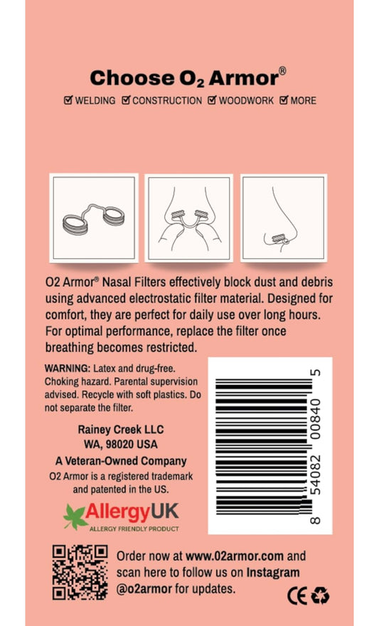 O2 Armor Nasal Filter Sample Pack