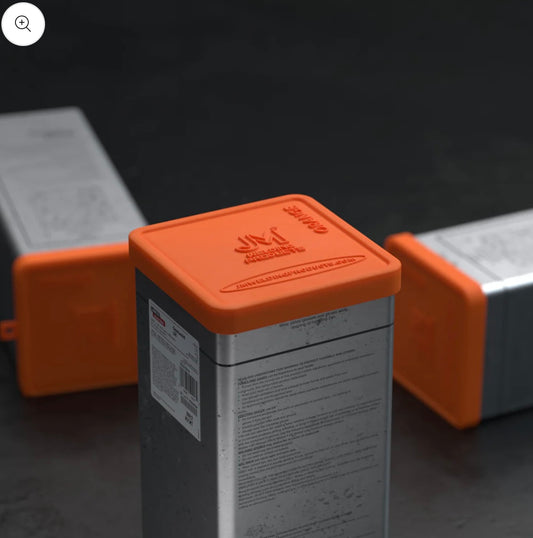 Orange Electrode Container Lid 5 7/8