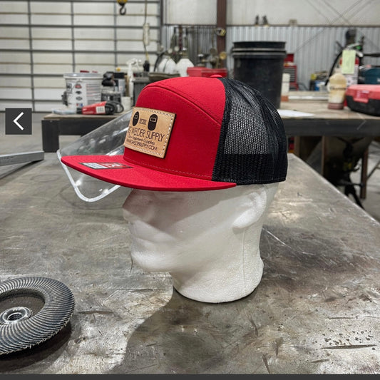 Red/Black 7 Panel Snap Back Rig Welder Supply Cap
