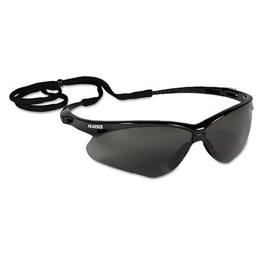V30 Nemesis™ Safety Glasses, Smoke, Polycarbonate Lens, Anti-Fog, Black Frame/Temples, Nylon