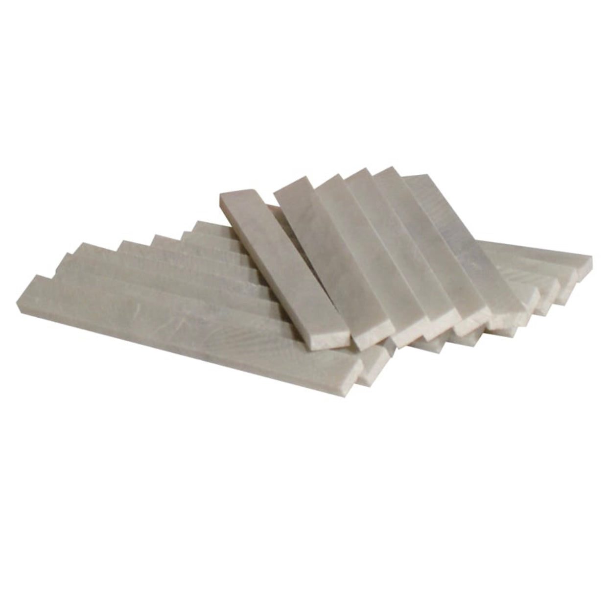 Soapstone, Flat, 1/2 in W x 3/16 in H x 5 in L, White