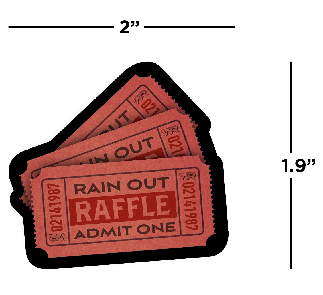 Raining Raffle Tickets Rain Out Raffle Decal – Weldingriggerz