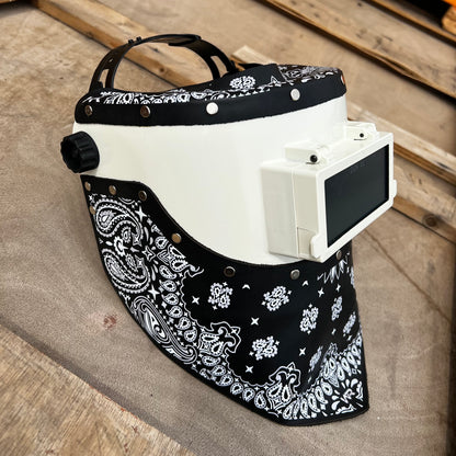 Black Bandana Welding Hood, Chop top & bottom
