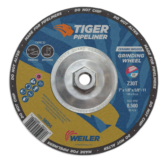 Tiger Pipeliner Grinding Wheel 7"