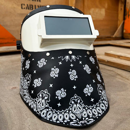 Black Bandana Welding Hood, Chop top & bottom