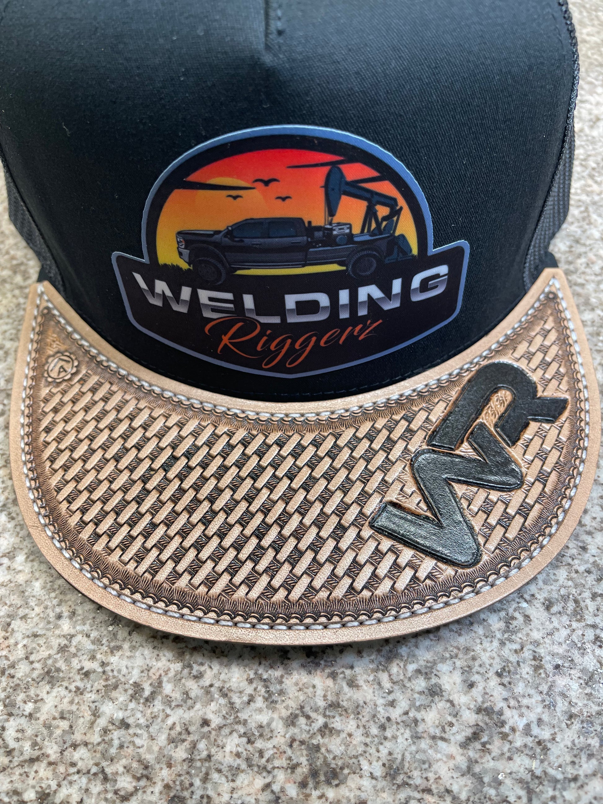 Leather hot sale bill hat