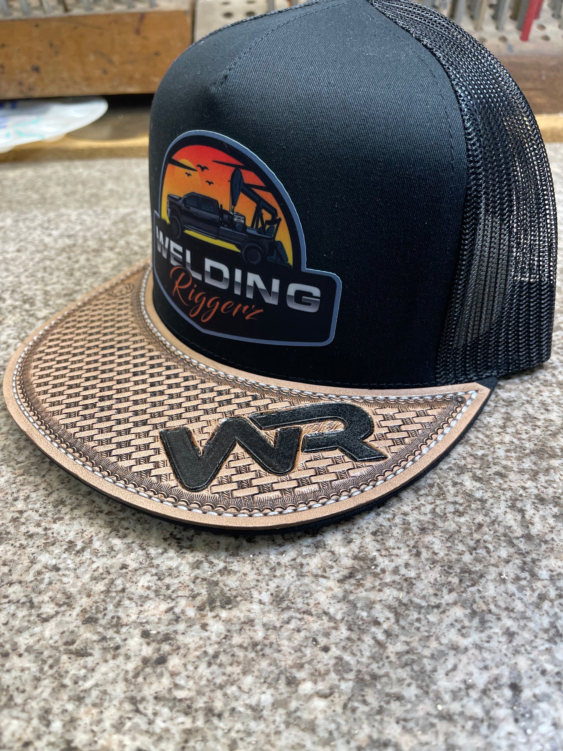 Rig Welder Leather Bill Hat Weldingriggerz